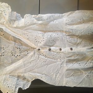NWOT Woman’s lace button up top